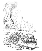 A coloring page of the titanic